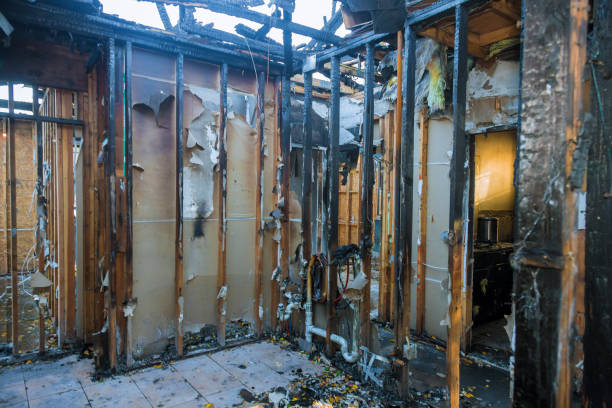 Professional Smoke Damage Restoration technician working in Aurora, TX